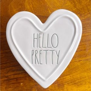 Rae Dunn pink Hello Pretty Heart Jewelry Box